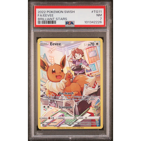 2022 POKEMON BRILLIANT STARS EEVEE TG11/TG30 PSA 7