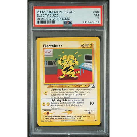 2002 POKEMON LEAGUE PROMO ELECTABUZZ 46 PSA 7