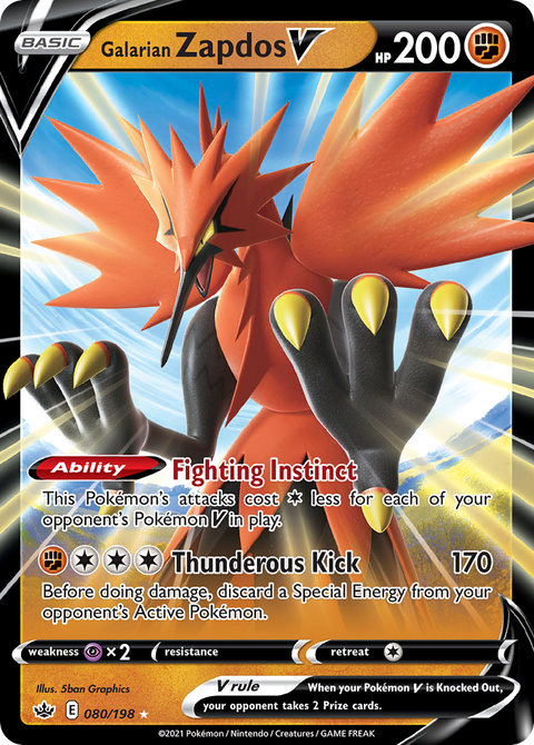 Galarian Zapdos V - 080/198