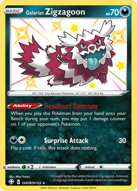 Galarian Zigzagoon - SV078/SV122